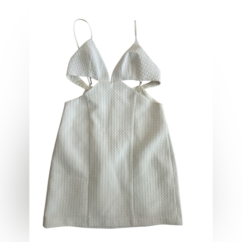 Zara Cut Out White Mini Dress